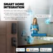 Kwikset HALO Select Touchscreen Wi-Fi and Matter Enabled Smart Lock Deadbolt in Matte Black