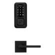Kwikset HALO Matte Black Touchscreen Wifi Electronic Single-Cylinder Smart Lock Deadbolt W/Halifax Square Handle Combo Pack