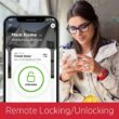 Kwikset HALO Matte Black Touchscreen Wifi Electronic Single-Cylinder Smart Lock Deadbolt W/Halifax Square Handle Combo Pack