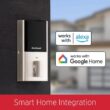 Kwikset HALO Matte Black Touchscreen Wifi Electronic Single-Cylinder Smart Lock Deadbolt W/Halifax Square Handle Combo Pack