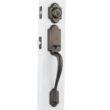 Kwikset Arlington Venetian Bronze Single Cylinder Door Handleset with Tustin Door Handle Featuring SmartKey Security