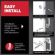 Kwikset San Clemente Matte Black Door Handleset with Halifax Square Door Handle with Microban Antimicrobial Technology