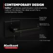 Kwikset Halifax Square Matte Black Bed/Bath Door Handle with Lock (4-Pack)