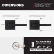 Kwikset Halifax Square Matte Black Bed/Bath Door Handle with Lock (4-Pack)