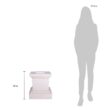 MPG 16-1/2 in. Light Aged White Square Cast Stone Fiberglass Pedestal Planter