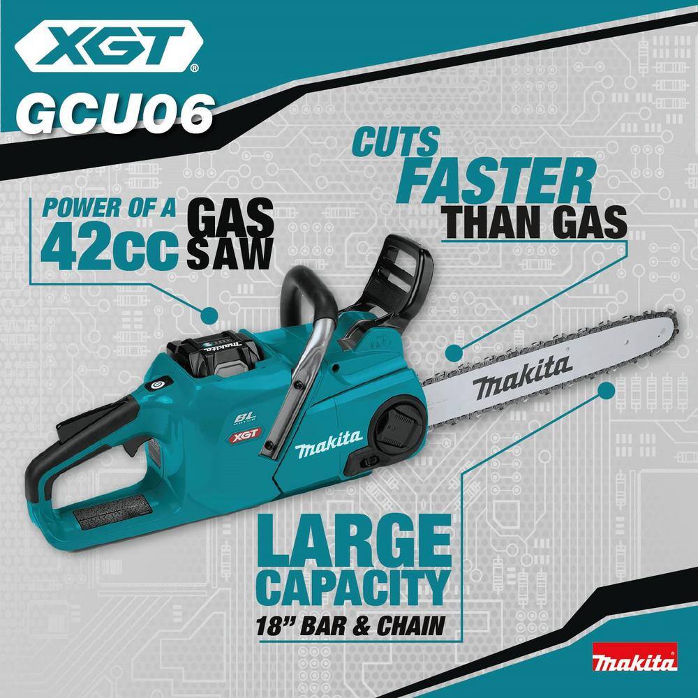 Makita XGT 18 in. 40V max Brushless Electric Battery Chainsaw (Tool Only) Makita XGT 18 in. 40V max Brushless Electric Battery Chainsaw (Tool Only) - Image 14