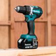 Makita 18V LXT Lithium-Ion Compact Brushless Cordless 1/2 in. Driver-Drill Kit with Two 5.0 Ah Batteries, Charger, Bag