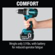 Makita 18V LXT Lithium-Ion Compact Brushless Cordless 1/2 in. Driver-Drill Kit with Two 5.0 Ah Batteries, Charger, Bag