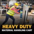 MetalTech Buildman Material Handling Versatile Cart with 3000 lb. Load Capacity with Removable Post