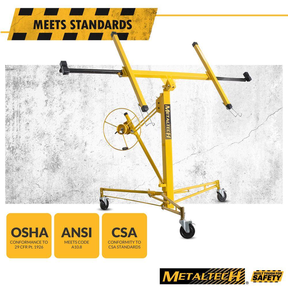 MetalTech 48.4 in. x 57 in. x 58 in. Jobsite Series Drywall Panel Hoist Tool, Panel Sheet Carrier for Wall or Ceiling Installation MetalTech 48.4 in. x 57 in. x 58 in. Jobsite Series Drywall Panel Hoist Tool, Panel Sheet Carrier for Wall or Ceiling Installation - Image 9