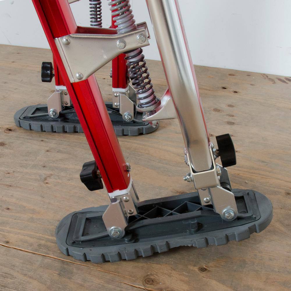 MetalTech Buildman 18 in. to 30 in. Aluminum Adjustable Self-Locking Drywall Stilts with Anti-Fatigue Straps, 225 lbs. Capacity MetalTech Buildman 18 in. to 30 in. Aluminum Adjustable Self-Locking Drywall Stilts with Anti-Fatigue Straps, 225 lbs. Capacity - Image 4