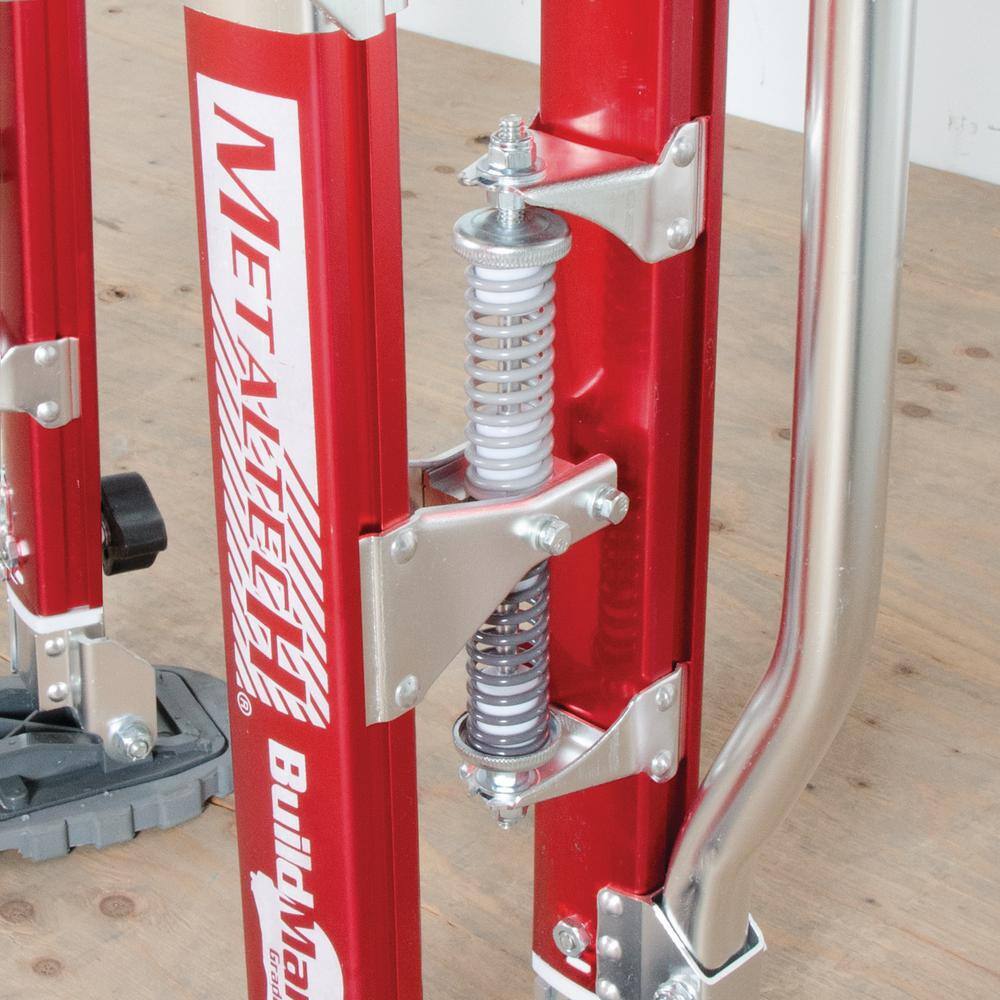 MetalTech Buildman 18 in. to 30 in. Aluminum Adjustable Self-Locking Drywall Stilts with Anti-Fatigue Straps, 225 lbs. Capacity MetalTech Buildman 18 in. to 30 in. Aluminum Adjustable Self-Locking Drywall Stilts with Anti-Fatigue Straps, 225 lbs. Capacity - Image 3
