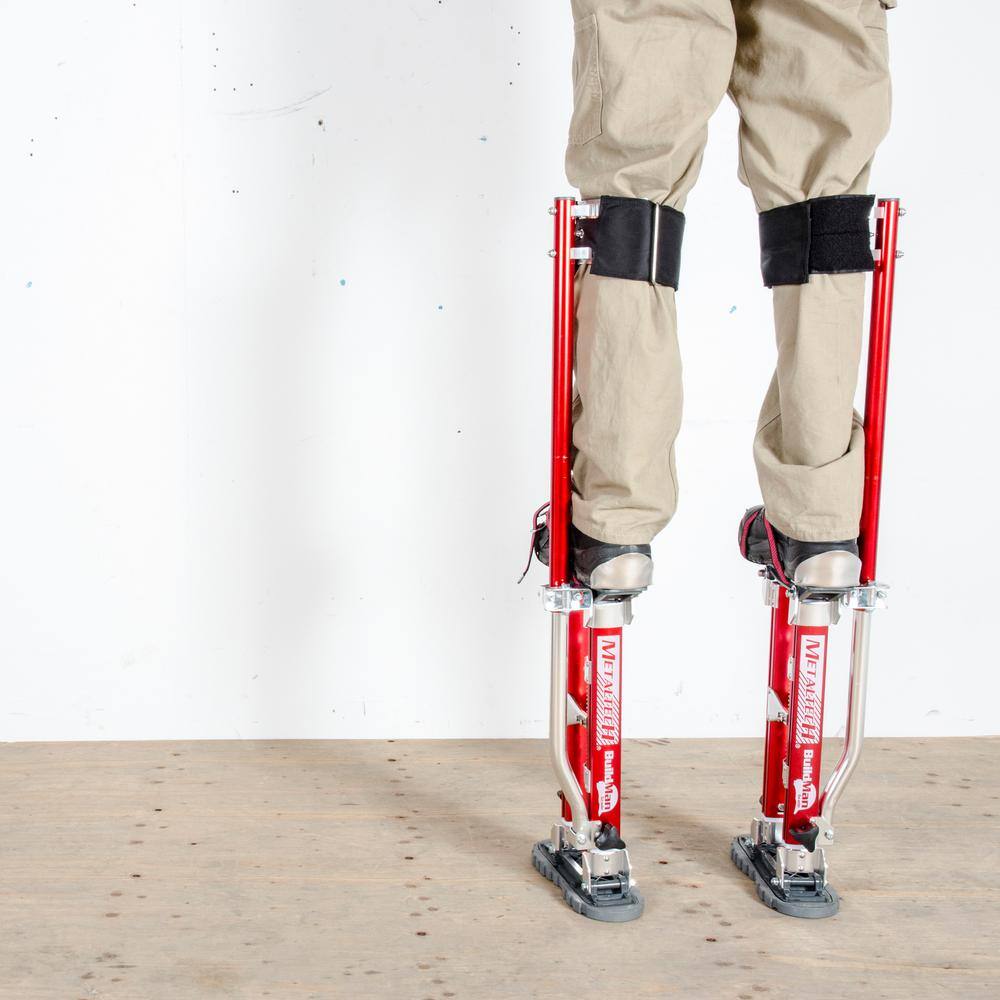 MetalTech Buildman 18 in. to 30 in. Aluminum Adjustable Self-Locking Drywall Stilts with Anti-Fatigue Straps, 225 lbs. Capacity MetalTech Buildman 18 in. to 30 in. Aluminum Adjustable Self-Locking Drywall Stilts with Anti-Fatigue Straps, 225 lbs. Capacity - Image 7