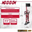 MetalTech Buildman 18 in. to 30 in. Aluminum Adjustable Self-Locking Drywall Stilts with Anti-Fatigue Straps, 225 lbs. Capacity MetalTech Buildman 18 in. to 30 in. Aluminum Adjustable Self-Locking Drywall Stilts with Anti-Fatigue Straps, 225 lbs. Capacity