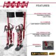 MetalTech BuildMan Grade 24-in. to 40-in. Drywall Stilts, Aluminum Stilts for Adults, Drywall Tools for Home Improvement MetalTech BuildMan Grade 24-in. to 40-in. Drywall Stilts, Aluminum Stilts for Adults, Drywall Tools for Home Improvement