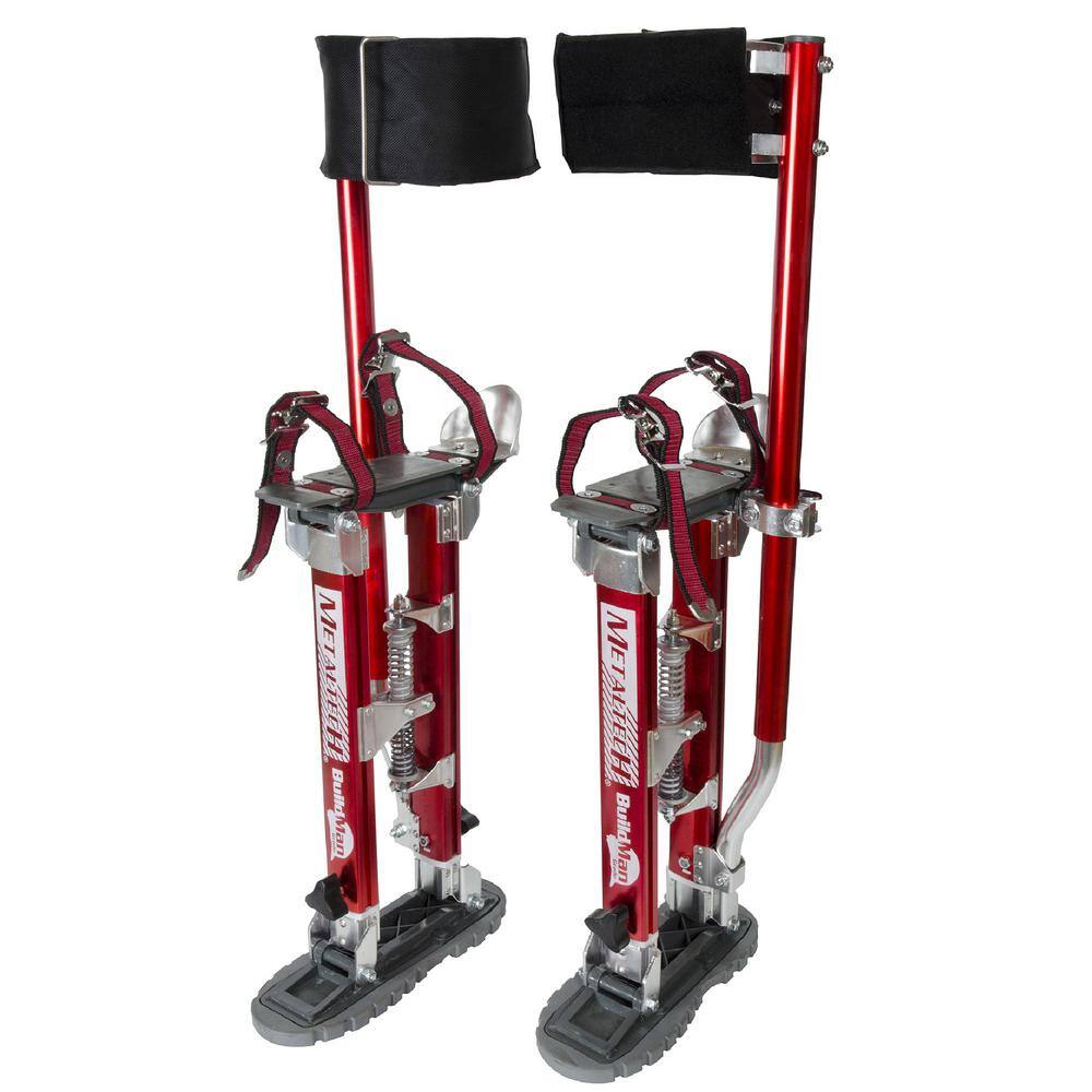 MetalTech BuildMan Grade 24-in. to 40-in. Drywall Stilts, Aluminum Stilts for Adults, Drywall Tools for Home Improvement MetalTech BuildMan Grade 24-in. to 40-in. Drywall Stilts, Aluminum Stilts for Adults, Drywall Tools for Home Improvement