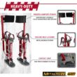 MetalTech BuildMan Grade 24-in. to 40-in. Drywall Stilts, Aluminum Stilts for Adults, Drywall Tools for Home Improvement MetalTech BuildMan Grade 24-in. to 40-in. Drywall Stilts, Aluminum Stilts for Adults, Drywall Tools for Home Improvement