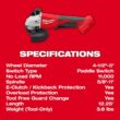 Milwaukee M18 18-Volt Lithium-Ion Brushless Cordless 4-1/2 in./5 in. Grinder with Paddle Switch with 5.0Ah Starter Kit