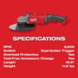 Milwaukee M18 FUEL 18V Lithium-Ion Brushless Cordless 7 in./9 in. Angle Grinder (Tool-Only)
