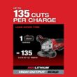 Milwaukee M18 FUEL 18V Lithium-Ion Brushless Cordless 4-1/2 in./5 in. Grinder w/Paddle Switch w/Two 6.0 Ah Battery and Charger