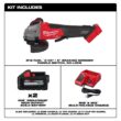 Milwaukee M18 FUEL 18V Lithium-Ion Brushless Cordless 4-1/2 in./5 in. Grinder w/Paddle Switch w/Two 6.0 Ah Battery and Charger