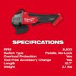 Milwaukee M18 Fuel 18V Lithium-Ion Brushless Cordless 4-1/2 in. /5 in. Grinder with Paddle Switch Kit with FORGE 6.0Ah Battery
