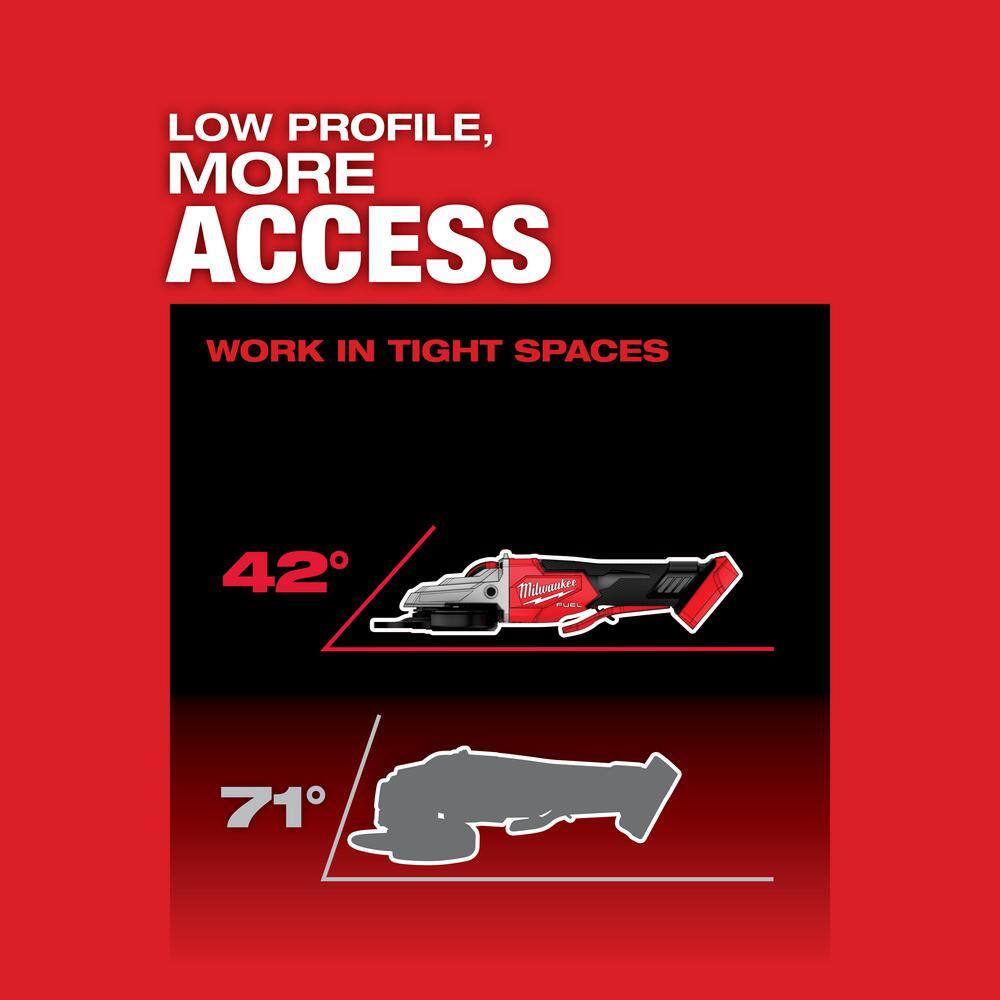 Milwaukee M18 FUEL 18V Lithium-Ion Brushless Cordless 5 in. Flathead Braking Grinder w/Paddle Switch No-Lock and Brushless Grinder Milwaukee M18 FUEL 18V Lithium-Ion Brushless Cordless 5 in. Flathead Braking Grinder w/Paddle Switch No-Lock and Brushless Grinder - Image 10