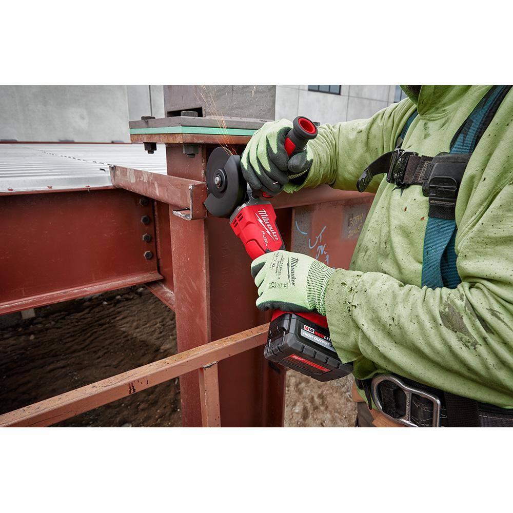 Milwaukee M18 FUEL 18V Lithium-Ion Brushless Cordless 5 in. Flathead Braking Grinder w/Paddle Switch No-Lock and Brushless Grinder Milwaukee M18 FUEL 18V Lithium-Ion Brushless Cordless 5 in. Flathead Braking Grinder w/Paddle Switch No-Lock and Brushless Grinder - Image 4