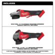 Milwaukee M18 FUEL 18V Lithium-Ion Brushless Cordless 5 in. Flathead Braking Grinder w/Paddle Switch No-Lock and Brushless Grinder Milwaukee M18 FUEL 18V Lithium-Ion Brushless Cordless 5 in. Flathead Braking Grinder w/Paddle Switch No-Lock and Brushless Grinder