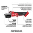 Milwaukee M18 FUEL 18V Lithium-Ion Brushless Cordless 5 in. Flathead Braking Grinder with Paddle Switch No-Lock (Tool-Only)
