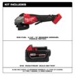 Milwaukee M18 FUEL 18V Lith-Ion Brushless Cordless 4-1/2 in. /6 in. Braking Grinder with Paddle Switch w/ (1) 5.0 Ah Battery