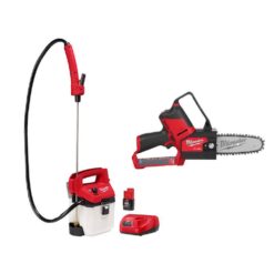 Milwaukee M12 12-Volt 1 Gal. Lithium-Ion Cordless Handheld Sprayer Kit with 6 in. HATCHET Pruning Saw, 2.0 Ah Battery, Charger