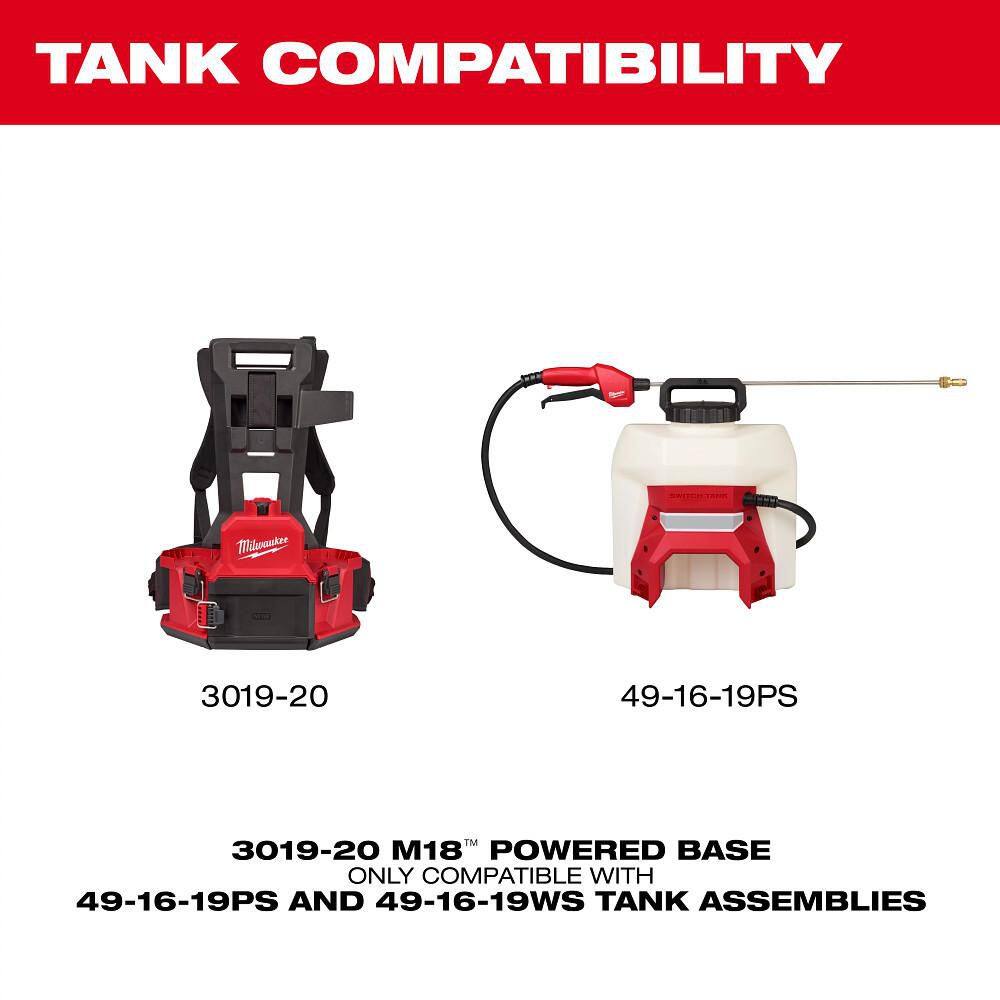 Milwaukee M18 18V 4 Gal. Cordless Battery Powered Backpack Pesticide Sprayer w/Switch Tank Interchangeable Capability (Tool-Only) Milwaukee M18 18V 4 Gal. Cordless Battery Powered Backpack Pesticide Sprayer w/Switch Tank Interchangeable Capability (Tool-Only) - Image 7