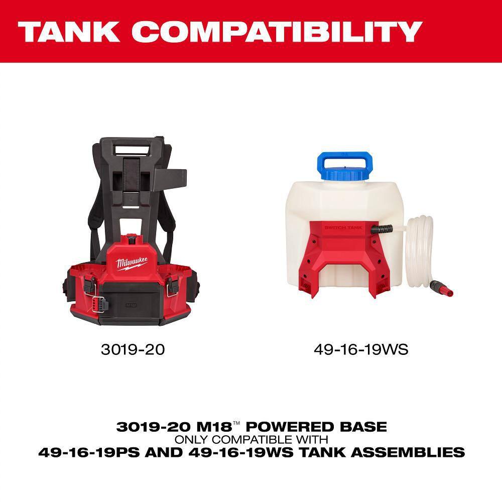 Milwaukee M18 18V 4 Gal. Cordless Battery Powered Water Supply Sprayer Kit w/ Switch Tank Interchangeable Capability Milwaukee M18 18V 4 Gal. Cordless Battery Powered Water Supply Sprayer Kit w/ Switch Tank Interchangeable Capability - Image 9