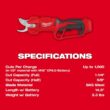 Milwaukee M12 FUEL 6 in. 12V Lithium-Ion Brushless Electric Cordless Battery Pruning Saw HATCHET w/Pruner Shears, (2) Batteries