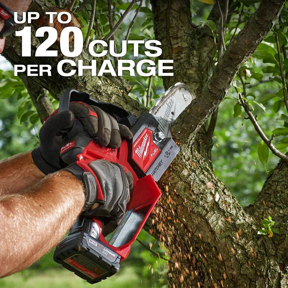 Milwaukee M12 FUEL 6 in. 12V Lithium-Ion Brushless Electric Cordless Pole Saw Pruning Saw HATCHET with M12 6.0 Ah Battery Milwaukee M12 FUEL 6 in. 12V Lithium-Ion Brushless Electric Cordless Pole Saw Pruning Saw HATCHET with M12 6.0 Ah Battery - Image 7