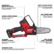 Milwaukee M12 FUEL 6 in. 12V Lithium-Ion Brushless Electric Cordless Pole Saw Pruning Saw HATCHET with M12 6.0 Ah Battery Milwaukee M12 FUEL 6 in. 12V Lithium-Ion Brushless Electric Cordless Pole Saw Pruning Saw HATCHET with M12 6.0 Ah Battery
