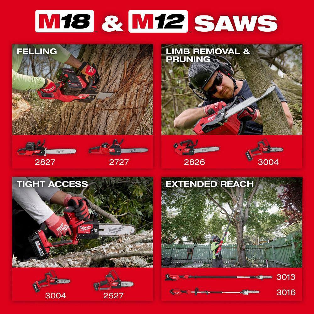 Milwaukee M12 FUEL 6 in. 12V Lithium-Ion Brushless Electric Cordless Pole Saw Pruning Saw HATCHET with M12 6.0 Ah Battery Milwaukee M12 FUEL 6 in. 12V Lithium-Ion Brushless Electric Cordless Pole Saw Pruning Saw HATCHET with M12 6.0 Ah Battery - Image 6