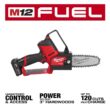 Milwaukee M12 FUEL 6 in. 12V Lithium-Ion Brushless Battery HATCHET Pruning Saw Kit w/4.0 Ah Battery, Charger & Extra Chain