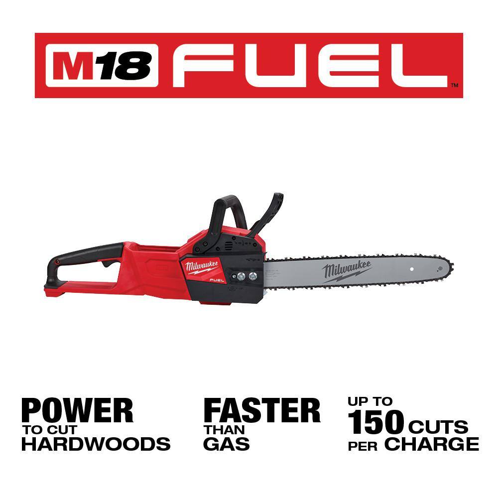 Milwaukee M18 FUEL 18V 16 in. Brushless Cordless Battery Powered Chainsaw with (1) 8.0 Ah FORGE Battery Milwaukee M18 FUEL 18V 16 in. Brushless Cordless Battery Powered Chainsaw with (1) 8.0 Ah FORGE Battery - Image 11