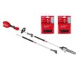 Milwaukee M18 FUEL 18V 10 in. Brushless Cordless Battery Powered Pole Saw with QUIK-LOK Attachment Capability & (2) Extra Chain