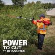 Milwaukee M18 FUEL 18V 10 in. Brushless Cordless Battery Powered QUIK-LOK Pole Saw w/ Hedge Trimmer Attachment