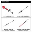 Milwaukee M18 FUEL 18V 10 in. Brushless Cordless Battery Powered QUIK-LOK Pole Saw w/ Hedge Trimmer Attachment