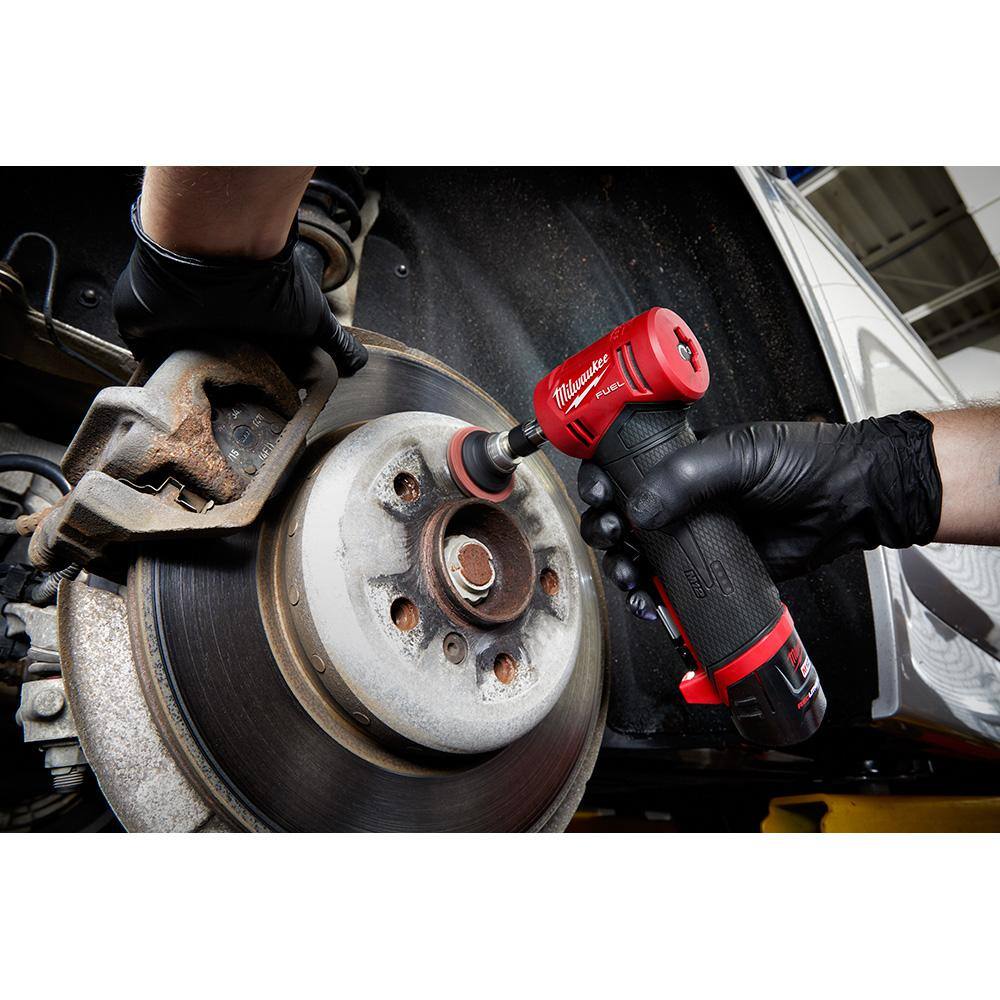 Milwaukee M12 FUEL 12V Lithium-Ion Brushless Cordless 1/4 in. Right Angle Die Grinder with XC Battery Pack 4.0 Ah and Starter Kit Milwaukee M12 FUEL 12V Lithium-Ion Brushless Cordless 1/4 in. Right Angle Die Grinder with XC Battery Pack 4.0 Ah and Starter Kit - Image 4