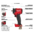 Milwaukee M18 FUEL 18V Lithium-Ion Brushless Cordless 1/4 in. Braking Die Grinder Slide Switch w/M18 3/8 in. Impact Wrench