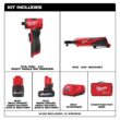 Milwaukee M12 FUEL 12V Lithium-Ion Brushless Cordless 1/4 in. Right Angle Die Grinder with M12 Cordless 3/8 in. Ratchet