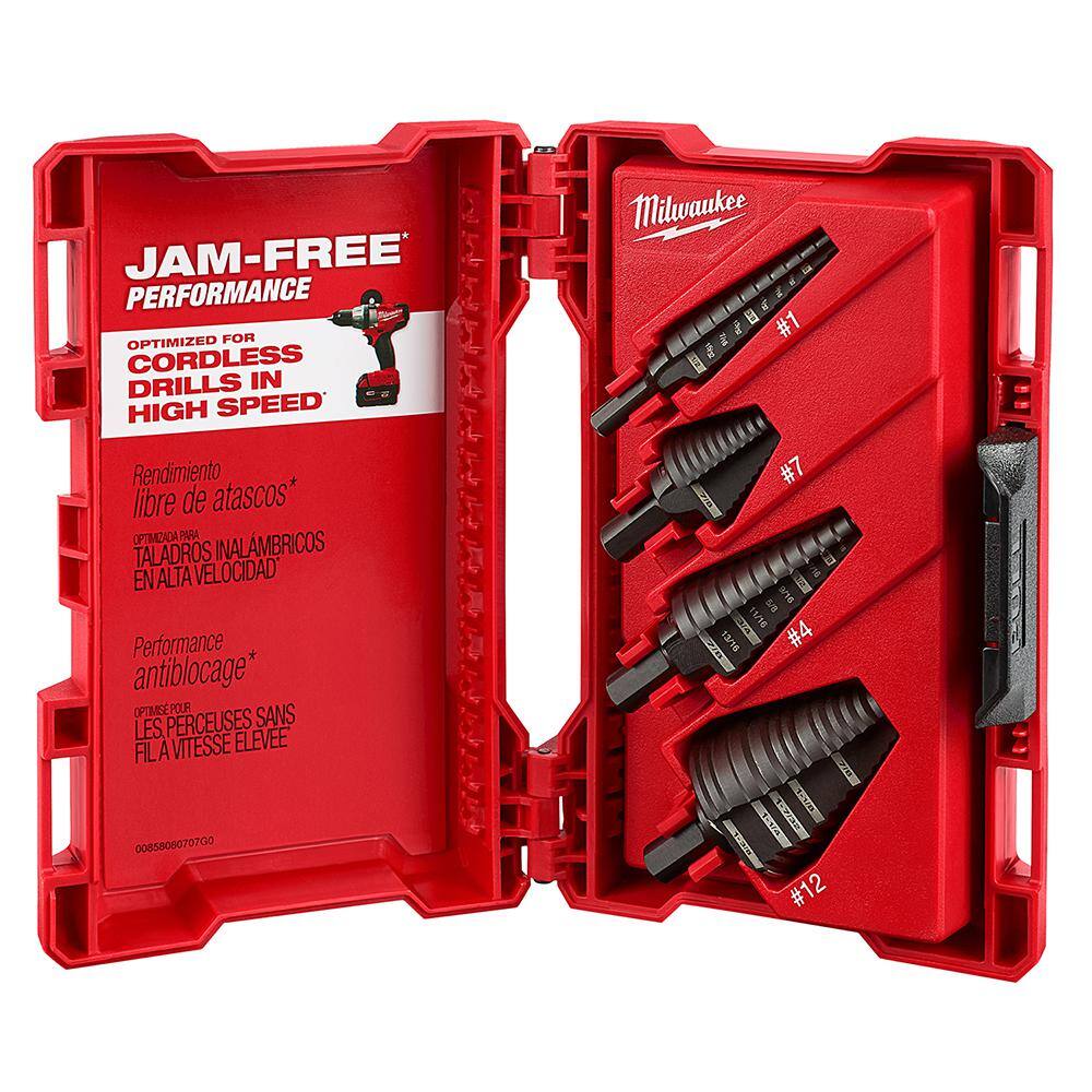 Milwaukee 48-89-9223 Black Oxide Step Drill Bit Set (4-Piece) Milwaukee 48-89-9223 Black Oxide Step Drill Bit Set (4-Piece)