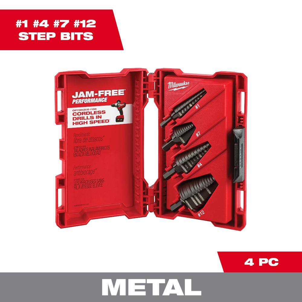 Milwaukee 48-89-9223 Black Oxide Step Drill Bit Set (4-Piece) Milwaukee 48-89-9223 Black Oxide Step Drill Bit Set (4-Piece) - Image 2