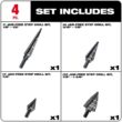 Milwaukee 48-89-9223 Black Oxide Step Drill Bit Set (4-Piece) Milwaukee 48-89-9223 Black Oxide Step Drill Bit Set (4-Piece)