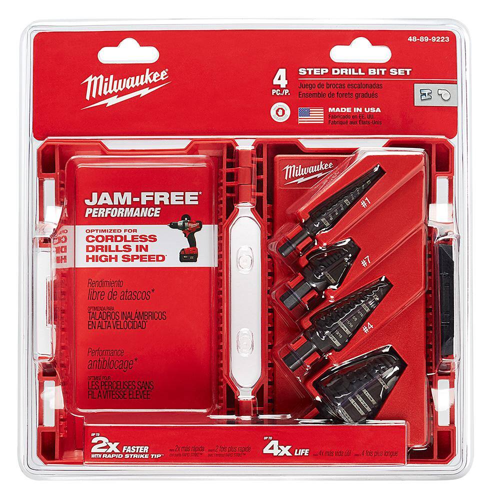 Milwaukee 48-89-9223 Black Oxide Step Drill Bit Set (4-Piece) Milwaukee 48-89-9223 Black Oxide Step Drill Bit Set (4-Piece) - Image 8